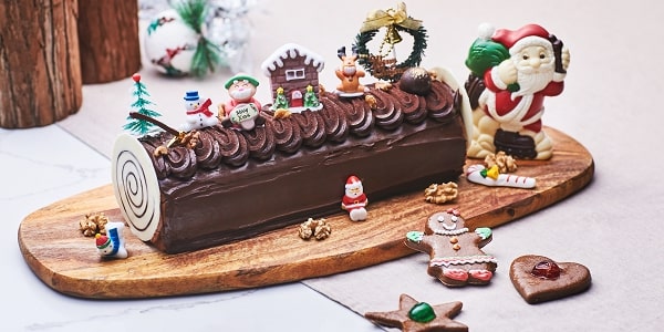 MHS Singnature Chocolate Truffle with Caramelised Walnut Log Cake